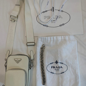 프라다 사피아노 더블삼각 미니 크로스백