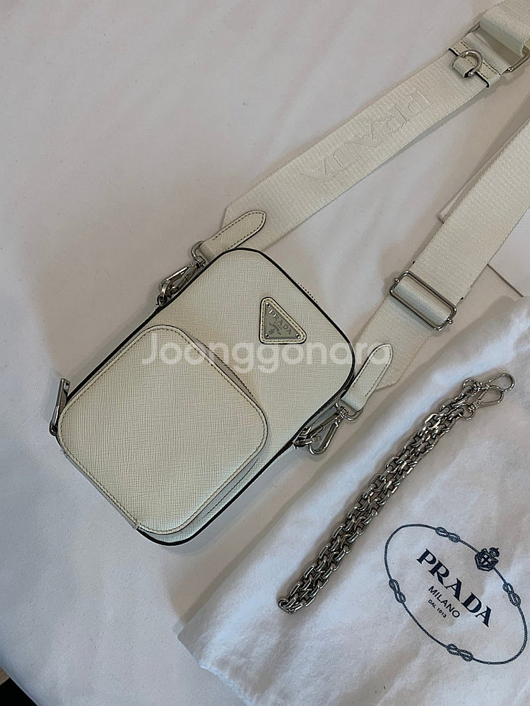 프라다 사피아노 더블삼각 미니 크로스백--1