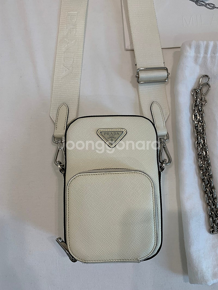 프라다 사피아노 더블삼각 미니 크로스백--4