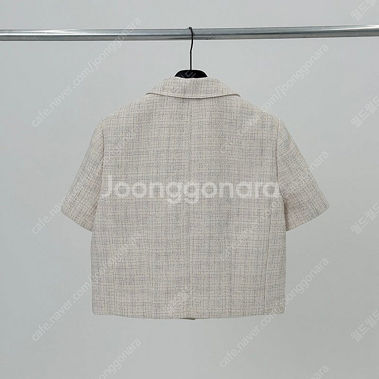 (새상품) 르메메 앙쥬 셋업 반팔 트위드 자켓 Ange Jacket--3