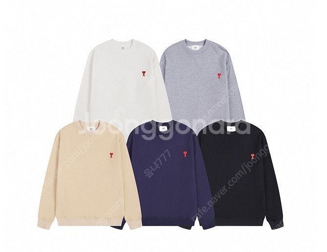 새상품 가을신상 25ss 아미 스몰로고 맨투맨 신상(블...--6