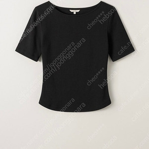 시에 sie 아벨 하프 슬리브 티셔츠 블랙 S 새상품