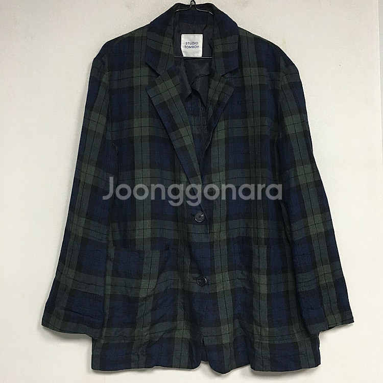 스튜디오톰보이 타탄체크 린넨 자켓 F / 랑방 마인 오...--0