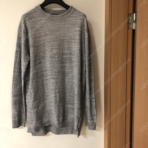 한섬 시스템 옴므 보카시 린넨 코튼 니트 남성 그레이 남친룩 올드머니룩 SYSTEM 그레이