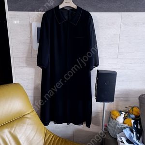 디루치아노 쉬폰 블랙 색상 롱 원피스 77~88