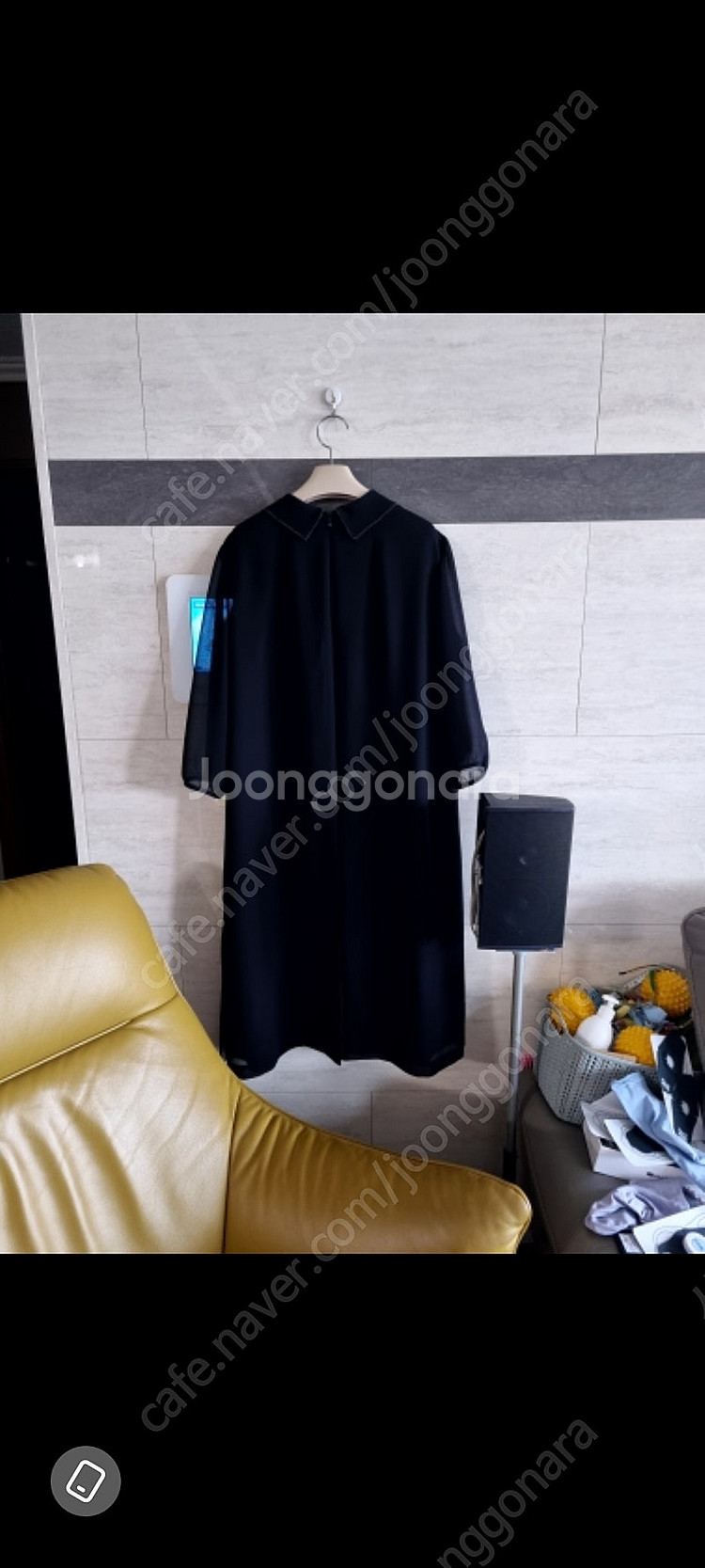 디루치아노 쉬폰 블랙 색상 롱 원피스 77~88--1