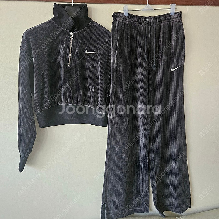 나이키 우먼 벨루어 쿼터집 상하의 세트--0