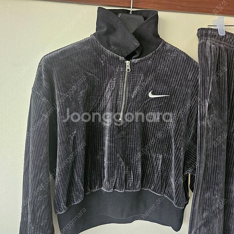 나이키 우먼 벨루어 쿼터집 상하의 세트--2