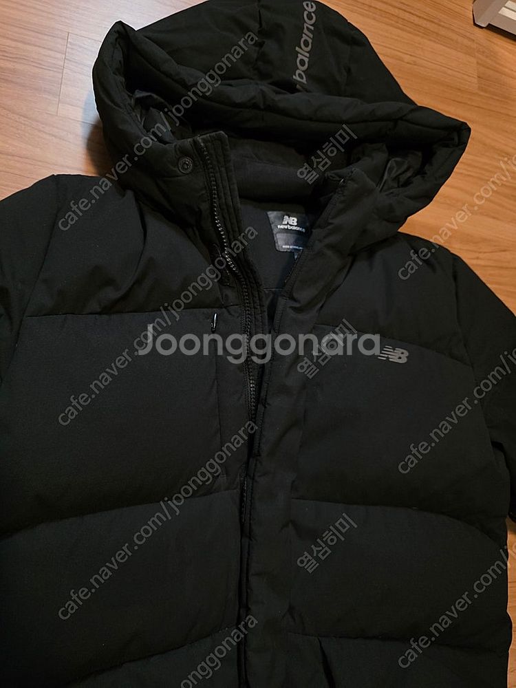뉴발란스 오리털 덕다운 100프로 블랙 롱패딩 160호--1