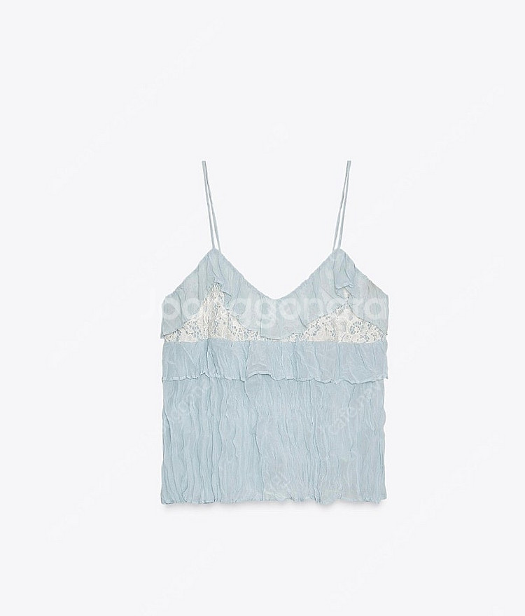 자라 새상품 링클 효과 프릴탑 xs 3666/103--1