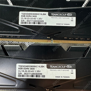 팀그룹 T-FORCE Darkz ddr4 3600 16기가