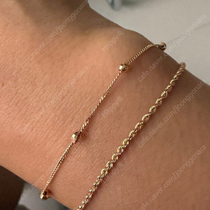 18k 두줄팔찌 20cm