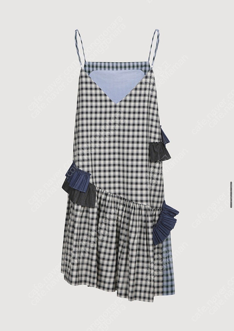 럭키슈에뜨 프릴 체크 원피스 이미지