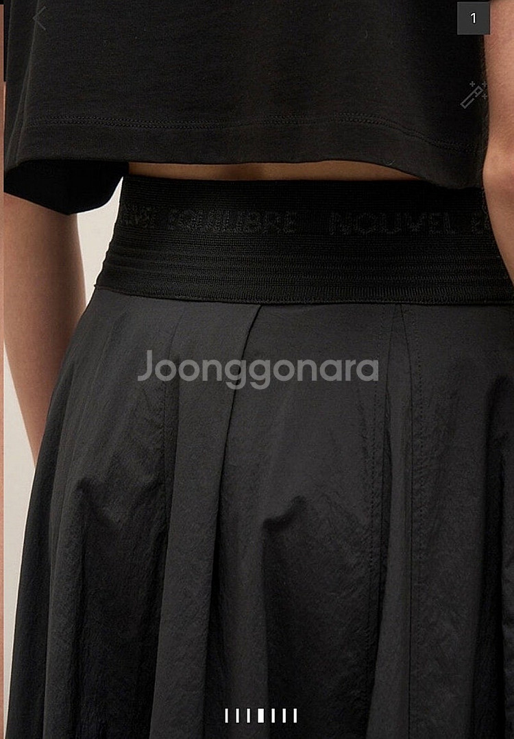 [한섬팸셀] 시스템 허리밴딩 플레어 롱 스커트 새상품--4