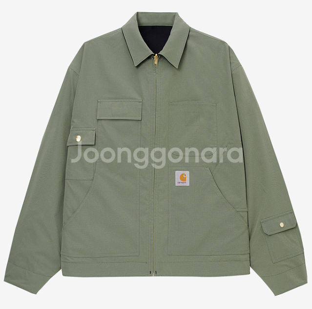 칼하트WIP 리버시블 디트로이트 자켓 맥스 블랙/세이지--2
