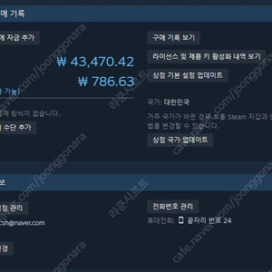 스팀 월렛 43000원 장터식 75%팝니다