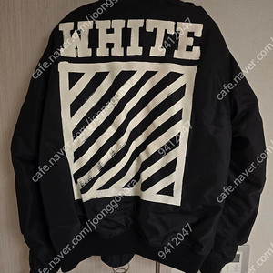 오프화이트 16fw ma-1 봄버 블랙 L