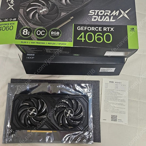 이엠텍 RTX4060 스톰듀얼 팝니다!