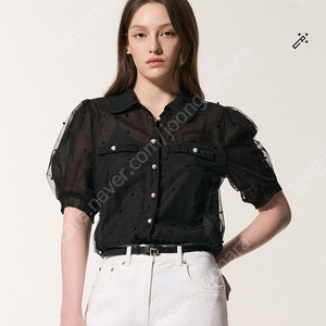 마인 24 튤 비즈 블라우스(인기품절)