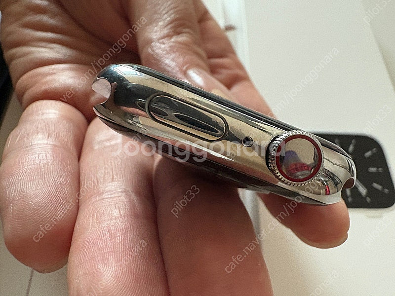 애플워치6 44mm 스테인리스 실버--2