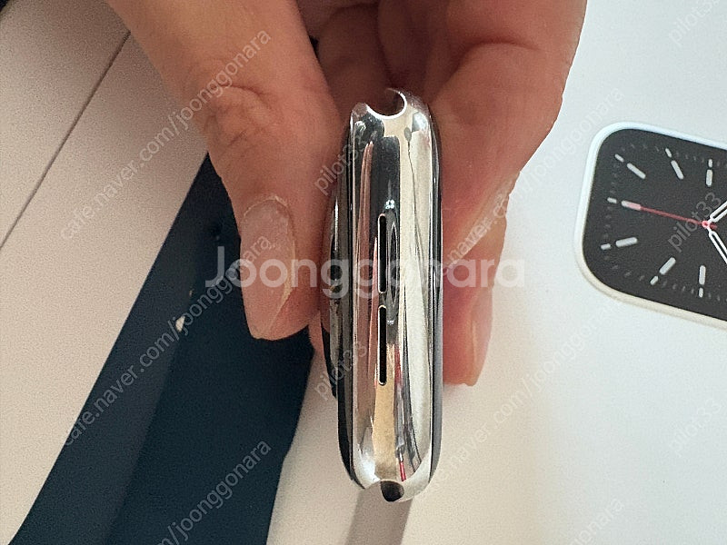 애플워치6 44mm 스테인리스 실버--4