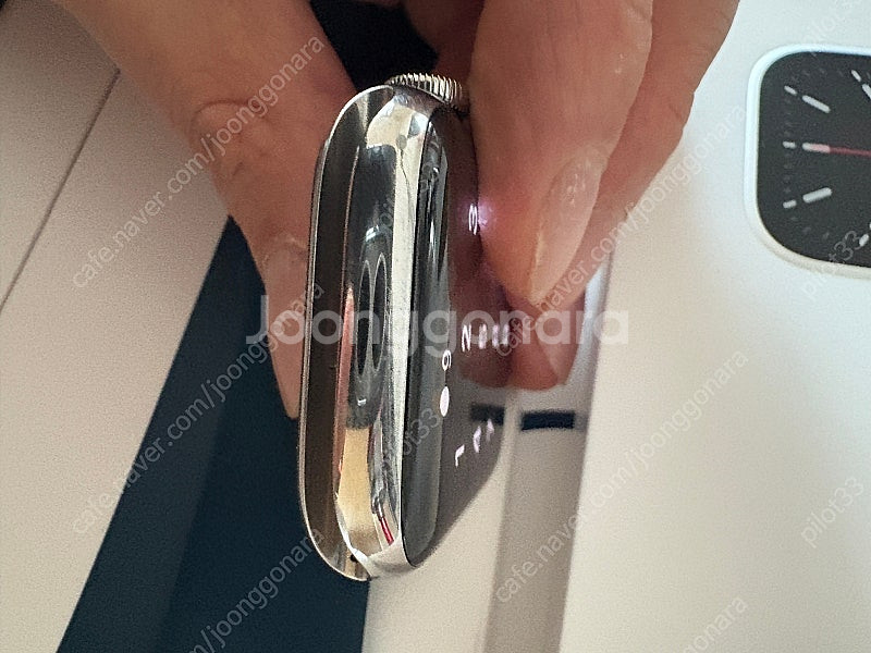 애플워치6 44mm 스테인리스 실버--5