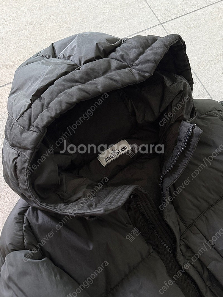 스톤아일랜드 17fw 크링클랩스 후드 패딩 L사이즈 판매 다크그린 67540223 v0059 (명작 시즌)--9