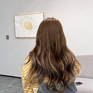 루미에르 인모 100% 붙임머리가발 솜브레 컬러포인트