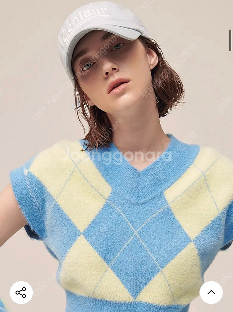 더센토르 플러피 아가일 니트--1