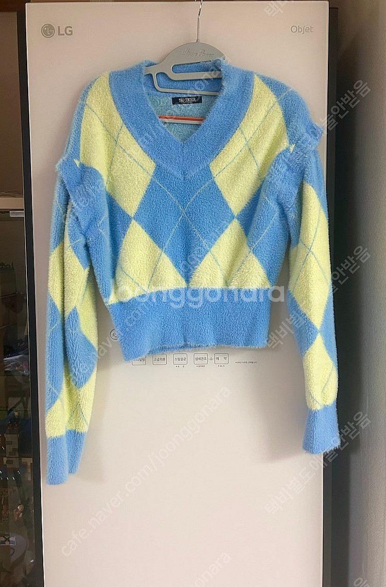 더센토르 플러피 아가일 니트--0