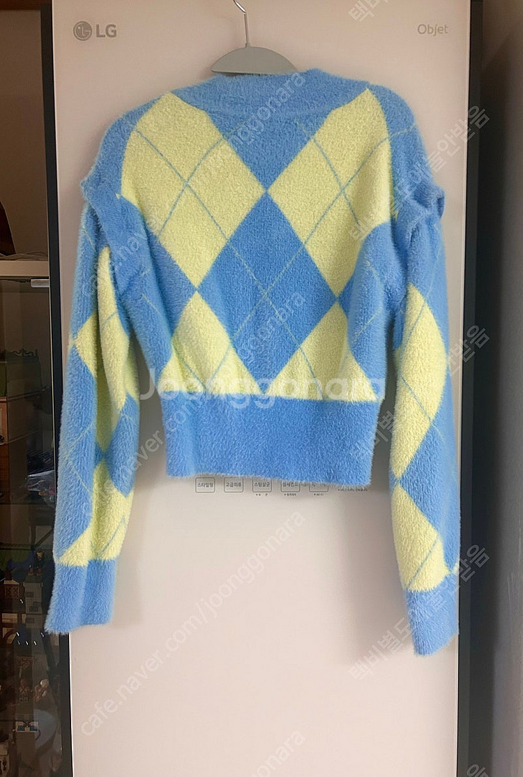 더센토르 플러피 아가일 니트--2