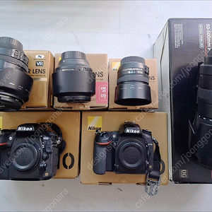 니콘 DSLR D810, D750, 및 랜즈 다수 판매 합니다