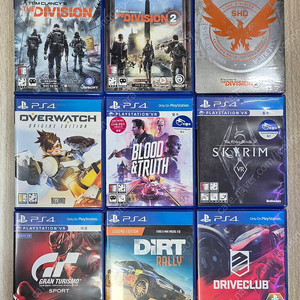 ps4 더디비전 1,2 오버워치 브러드앤트루스 스카이림VR 그란투리스모스포트 더트랠리 드라이브클럽