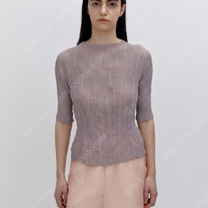 파르뱅 플리츠 퍼플브라운 탑