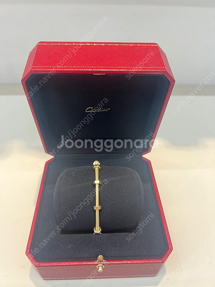 정품 까르띠에 에크루드 팔찌 로즈골드 18호--1