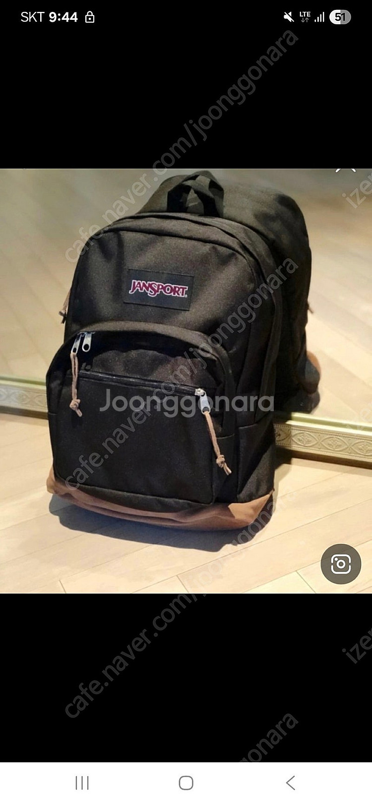 잔스포츠 라이트팩 백팩 블랙색상--4
