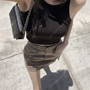 구즈 홀터크롭나시 블랙