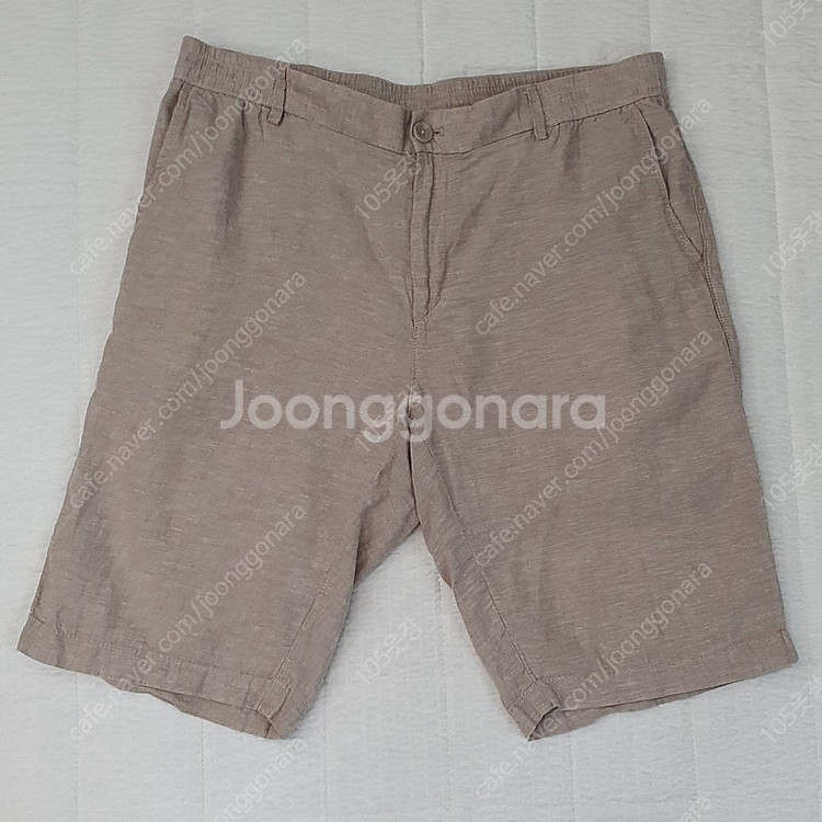 올젠 밴딩 린넨 반바지 남자34~35--0
