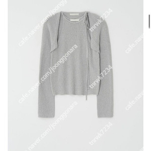 leeds 리즈 리본홀터넥 스카이그레이