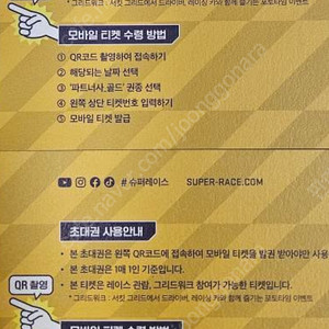 슈퍼레이스 라운드 골드티켓 2매