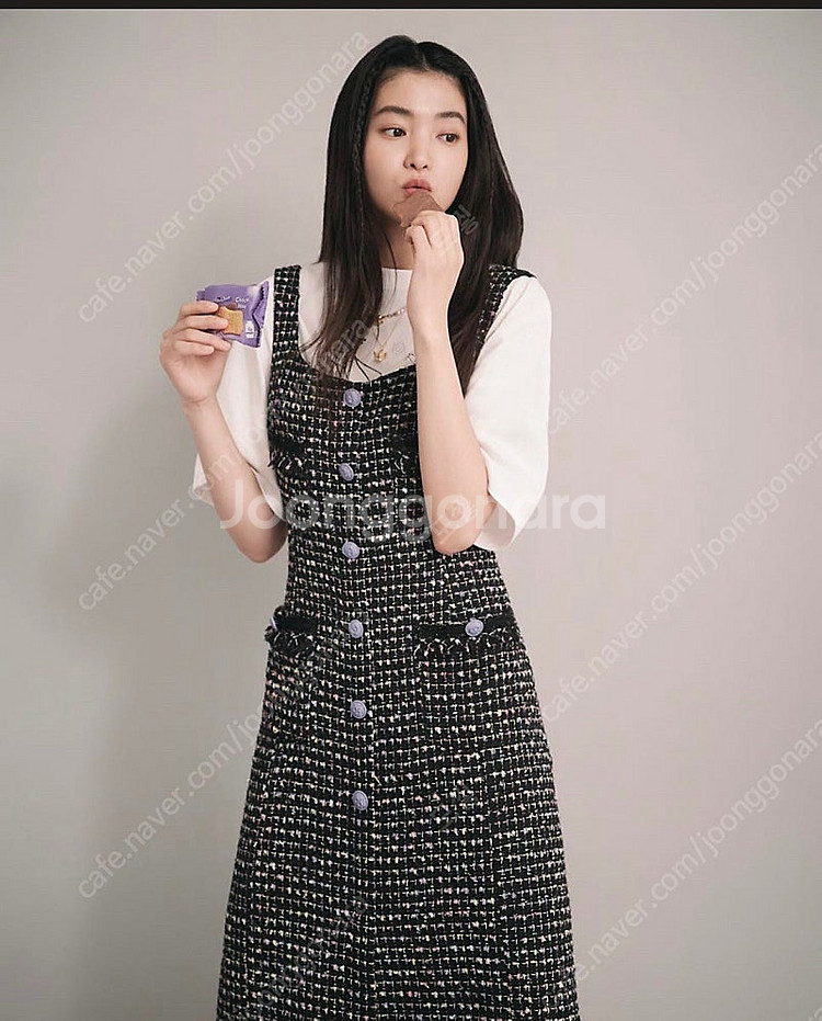 새상품))잇미샤 트위드 원피스--0