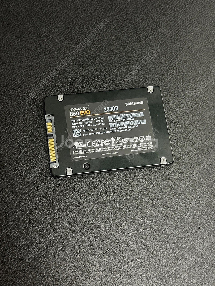 삼성 860EVO SATA 250G SSD 판매합니다--1