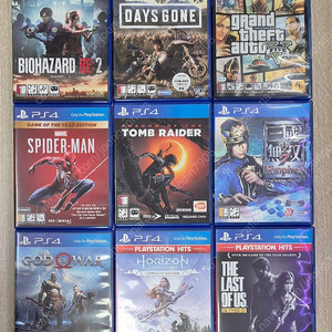 ps4 바하re:2 데이즈곤 GTA5 마블스파이더맨 쉐오툼 진삼국7 갓오브워 호제던 라오어