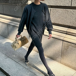 오르 ORR 캐시미어 100 이중직 가디건 차콜 S