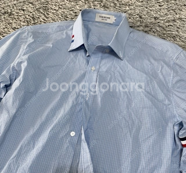 톰브라운 체크셔츠 100 / L--1