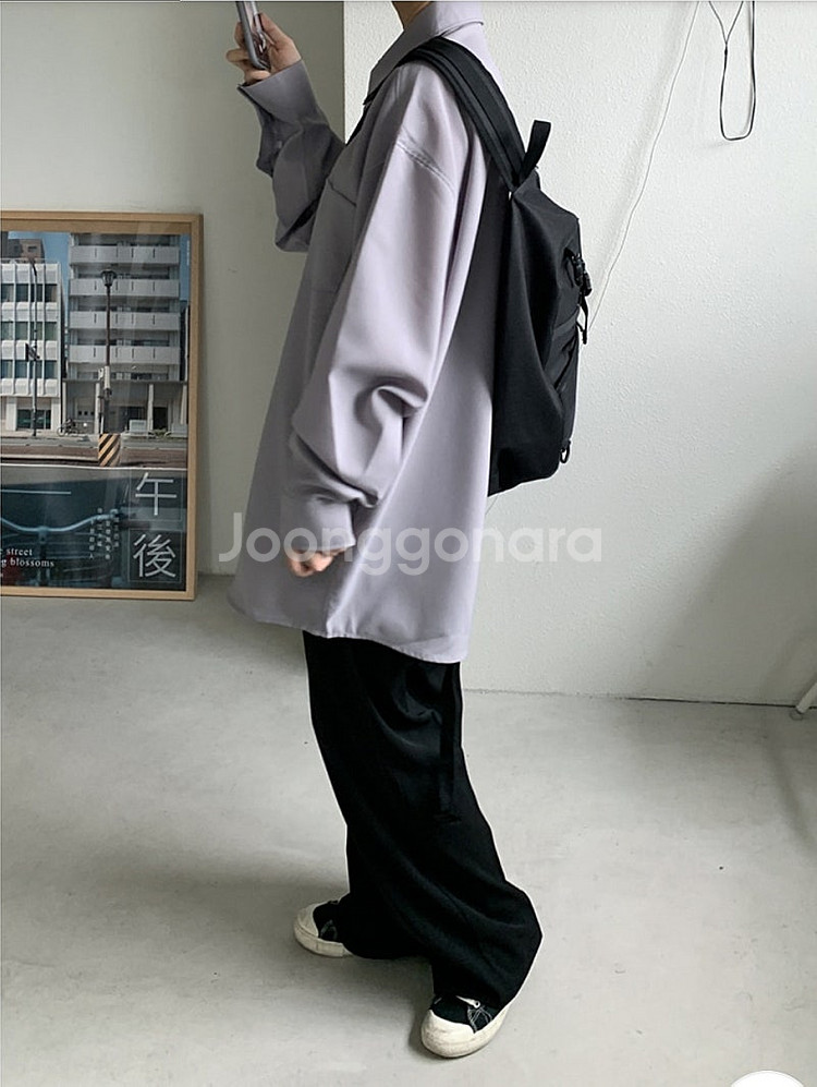 여름 오버사이즈 시스루 긴팔 오버핏 화이트 셔츠 박시한...--7