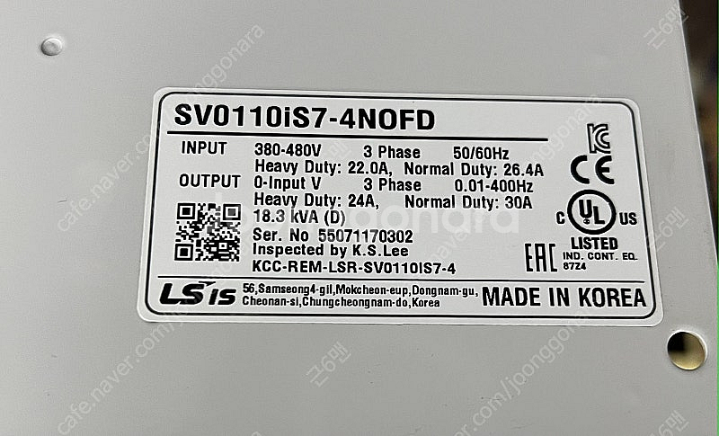 LS인버터 SV0110iS7-4NOFD--4
