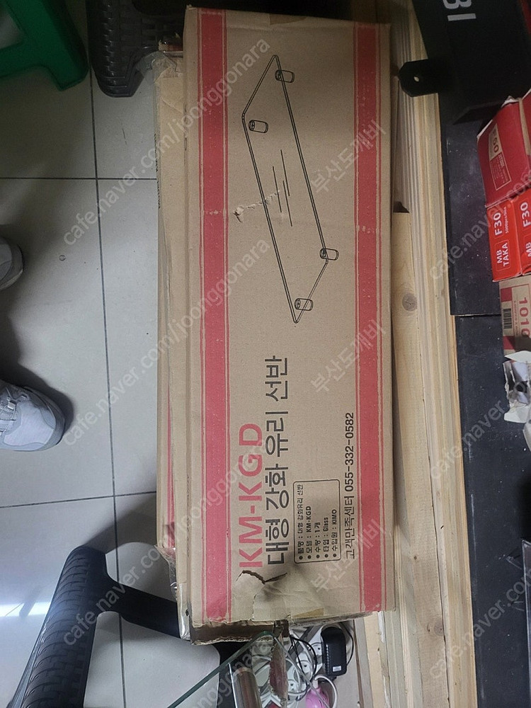 모니터 받침대 강화유리 선반(모니터 받침대, 화분 받침대, 기타 장식용) 이미지