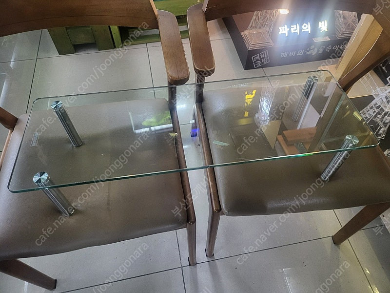 모니터 받침대 강화유리 선반(모니터 받침대, 화분 받침대, 기타 장식용) 이미지