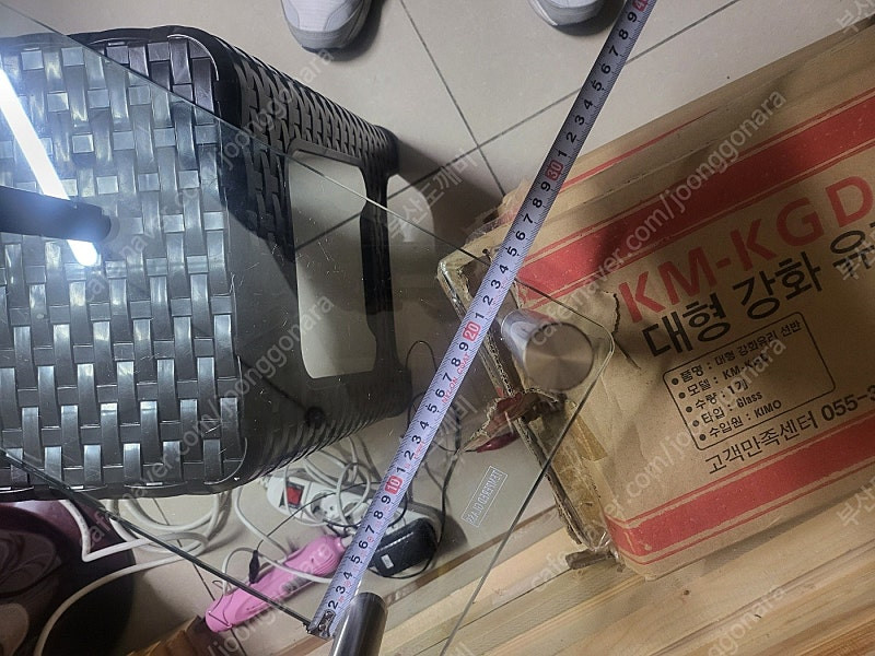 모니터 받침대 강화유리 선반(모니터 받침대, 화분 받침대, 기타 장식용) 이미지